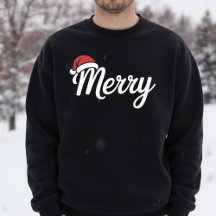Fet Svart God Jul Santa Hatt