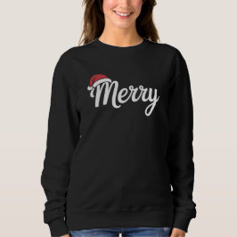 Fet Svart God Jul Tomtehatt T Shirt