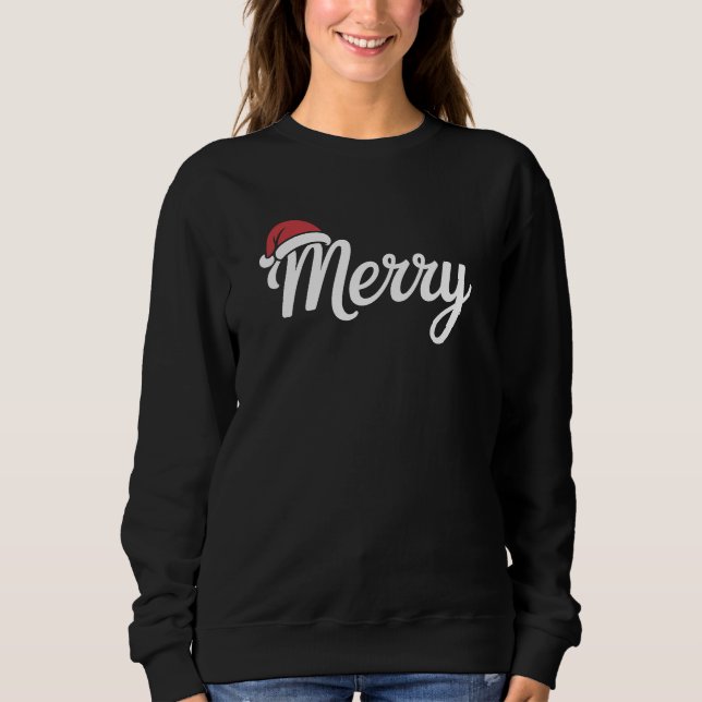 Fet Svart God Jul Tomtehatt T Shirt (Framsida)