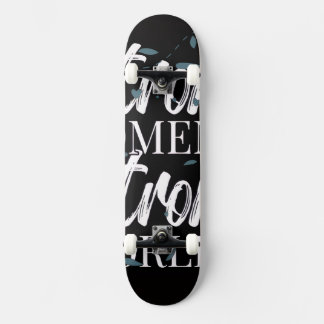 Fet svart och vit abstrakt typografi Anpassad Sk Mini Skateboard Bräda 18,5 Cm