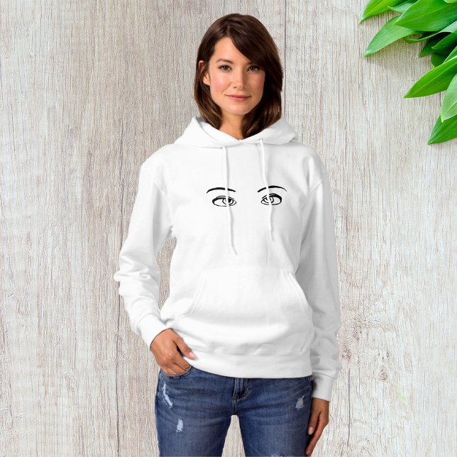 Fet svart och vit mysterös Ögon Illustration T Shirt (Skapare uppladdad)
