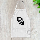 Fet, svart och vit optisk Illusion-skulldesign Förkläde<br><div class="desc">Koka i stil med den här svarta och vita syndabocken. Den här unika plattan har en djärv design med hög kontrast och blandar gotisk, punk och modern geometrisk estetik för ett edgy och konstnärligt utseende. Perfekt för köksmästare, bagare, grillmästare och alla som kärlek kan laga mat med personlighet ger den...</div>