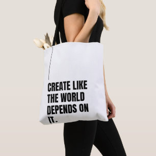 Fet svart typografi-artister med minimalistisk, kr tygkasse
