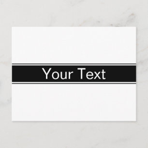 Fet svart-vit randig redigerbar text helg vykort