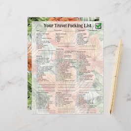 Fet Tangerine Tropical Blommigt Watercolor Graphic