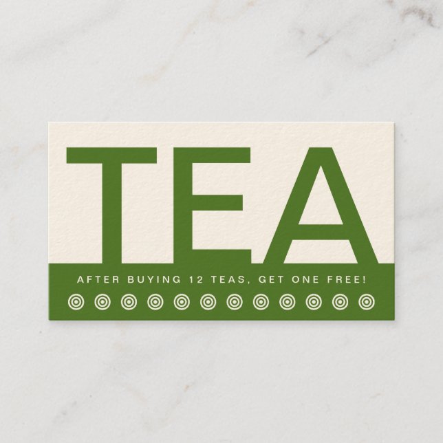 Fet TEA HOUSE-kundförmånskort Lojalitetskort (Framsida)