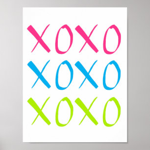 Fet teckensnitt XOXO Poster