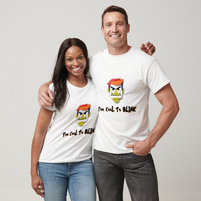 Fet Tecknad Ansikte med attityder T Shirt (Unisex)