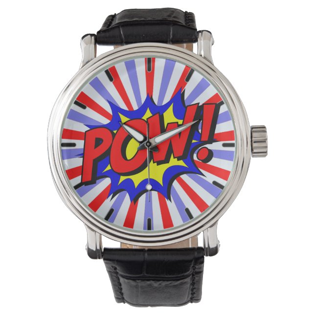 Fet Tecknad-Stil-PULV! Pop Art Armbandsur (Framsida)
