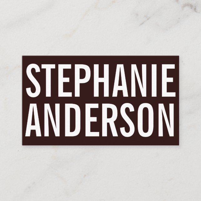 Fet text djup röd visitkort (Framsida)