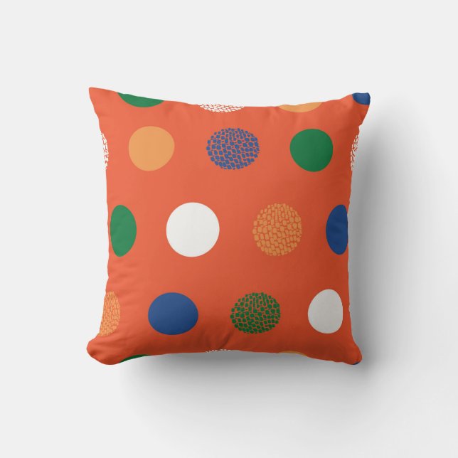 Fet texturerad Polka dots Kudde (Framsida)
