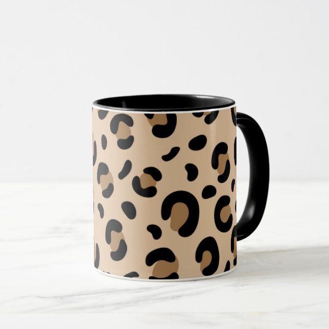 Fet tiger randigt mönster – Djurtryck design Mugg (Framsida höger)