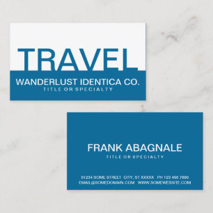 Fet TRAVEL (anpassadet färg) Visitkort