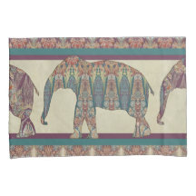 Fet Trendig Bedroom Kashmir Paisley Elephant Art