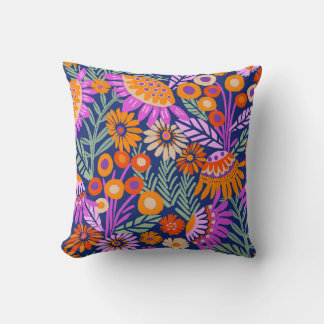 Fet Tropical Flowers Kudde