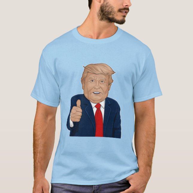 Fet trumpthumber uppåt t shirt (Framsida)