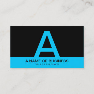 fet TURQUOISE monogram Visitkort