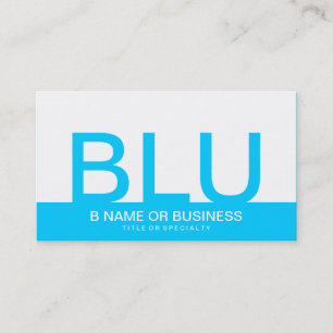 Fet TURQUOISE monogram Visitkort