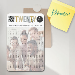 Fet typografi 2027 Modern kalender Foto Magnet