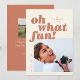 Fet typografi - färgblock Fotojulkort Inbjudningar