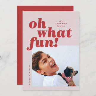 Fet typografi - färgblock Fotojulkort Inbjudningar