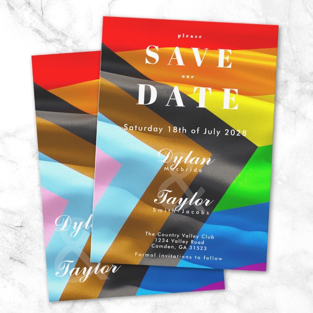 Fet typografi för bröllop - Save the Date med Prid (Skapare uppladdad)