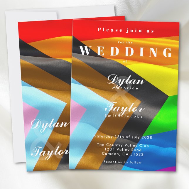 Fet typografi för HBTQ-hälsningskort för bröllop m Inbjudningar (Skapare uppladdad)