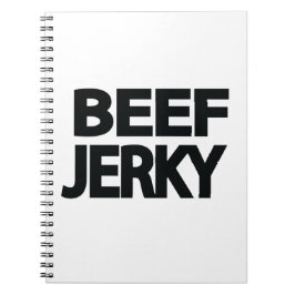 Fet typografi för nötköttsjerky anteckningsbok