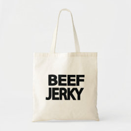 Fet typografi för nötköttsjerky tygkasse