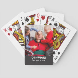 Fet typografi Foto Farfar Etablerad Casinokort