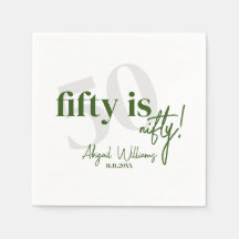 Fet typografi med kalligrafi 50:e Födelsedagsfeste