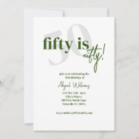 Fet typografi med kalligrafi 50 Nifty födelsedag