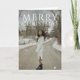 Fet typografi - Modern jul Helgkort