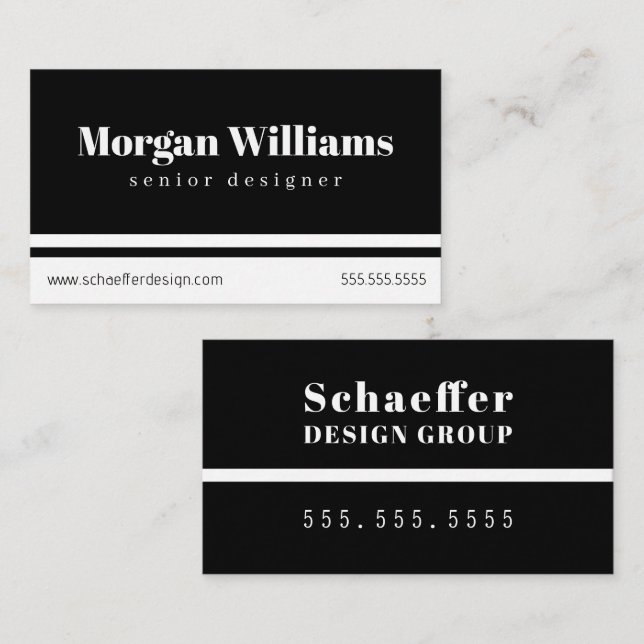 Fet typografi och modern professionell design visitkort (Fram/baksida)