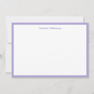 Fet Typografi Personlig Namn Lavender Gräns Tack Kort