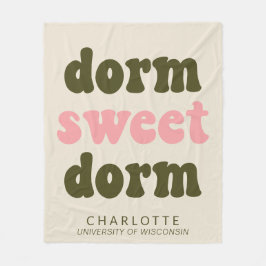 Fet Typografi Personlig Studenten Gift Dorm Fleecefilt