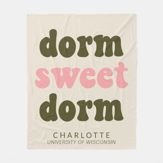 Fet Typografi Personlig Studenten Gift Dorm Fleecefilt (Framsidan)