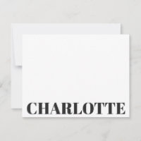Fet typografi Personligt namn Svart Vitt