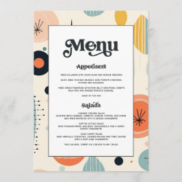 Fet typografi Vintage Retro Mönster Bröllop Meny