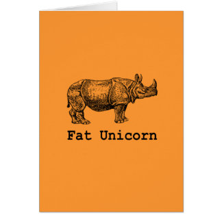 Fet Unicorn Hälsningskort