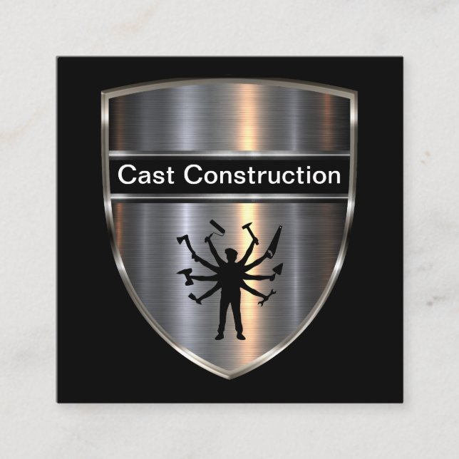 Fet Unik byggnation - Affärskort Fyrkantigt Visitkort (Framsida)