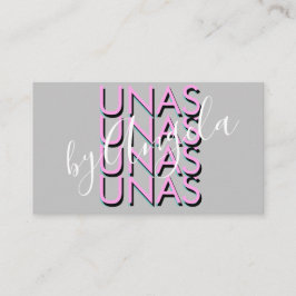 Fet upprepad ögonfransar Salong Nails Unas Rosa Visitkort