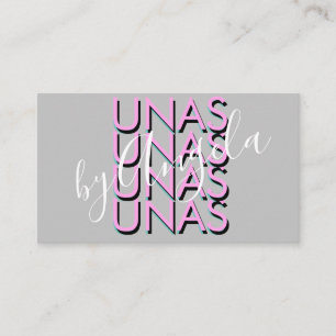 Fet upprepad ögonfransar Salong Nails Unas Rosa Visitkort