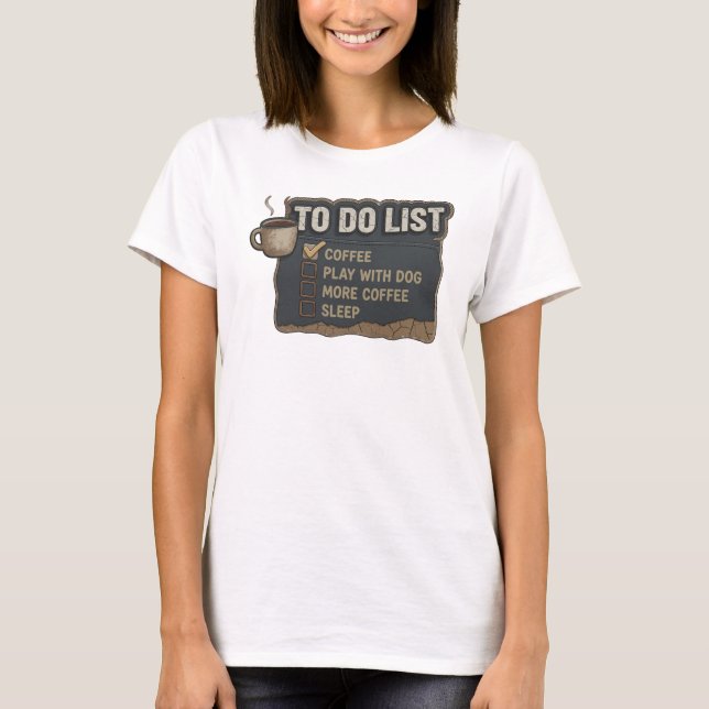Fet & Vacker Guld KAFFE LEK MED HUND T Shirt (Framsida)