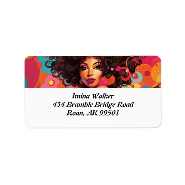 Fet, vacker och fin: Diva-ish Delight-etikett Adressetikett (Framsidan)