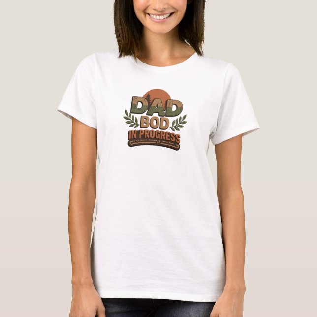 Fet & Vacker Pappa BOG PROGRESS Wearable Art T Shirt (Framsida)