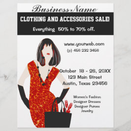 Fet, vackert Mode Red Animal Leopard Skriv ut Reklamblad