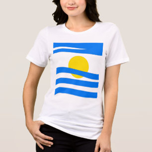 Fet vågrätt: Abstraktens Flagga T-Shirt