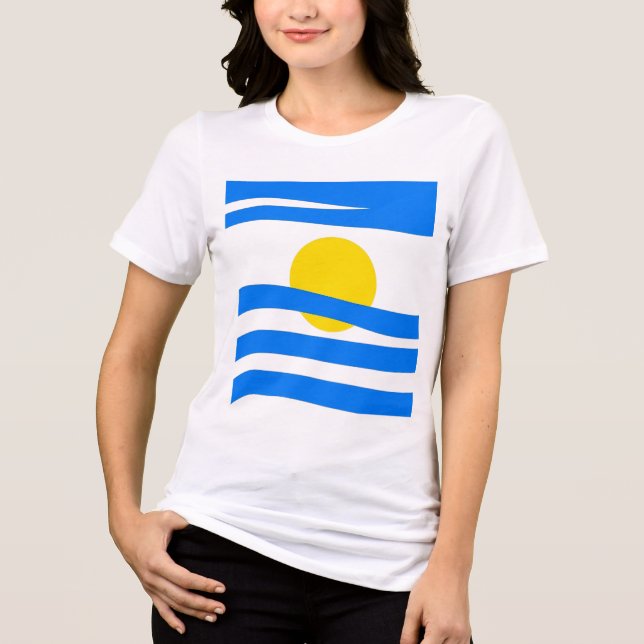 Fet vågrätt: Abstraktens Flagga T-Shirt (Framsida)