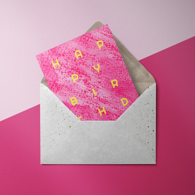 Fet vattenfärgsfödelsedagskort julkort (Skapare uppladdad)